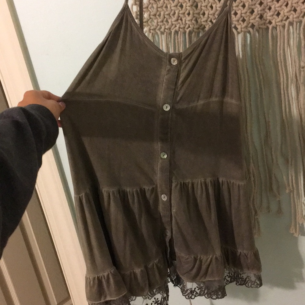 button up stretchy tank